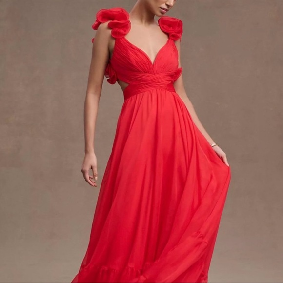 Mac Duggal  Rosette chiffon Empire waist gown - Picture 9 of 9